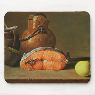 Stillleben mit einem Stück Lachsen Mousepad