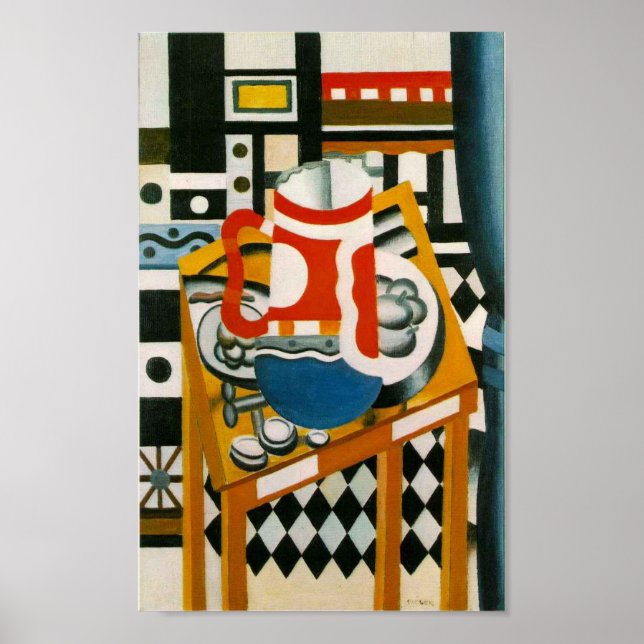 Stillleben mit einer Bier-Tasse Poster (Vorne)