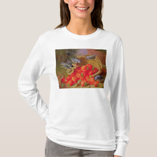 Stillleben mit Erdbeeren und Bluetits T-Shirt