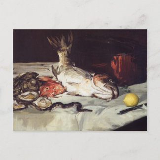 Stillleben mit Fisch - Edouard Manet Postkarte