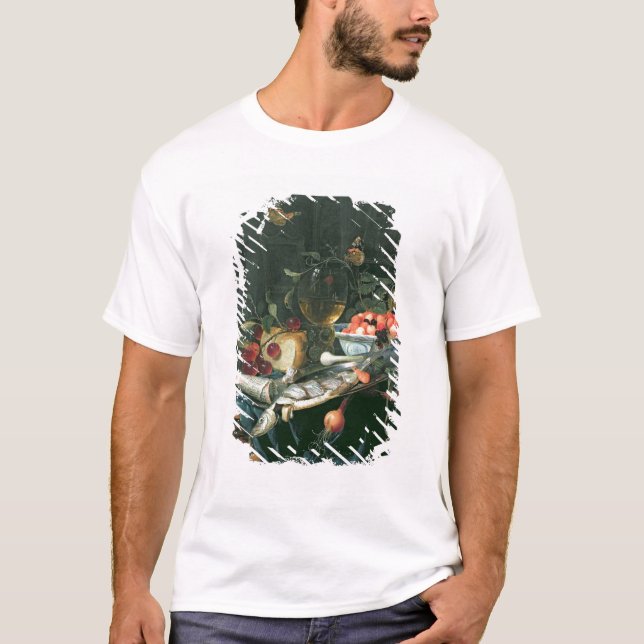 Stillleben mit Fisch-Servierplatte T-Shirt (Vorderseite)