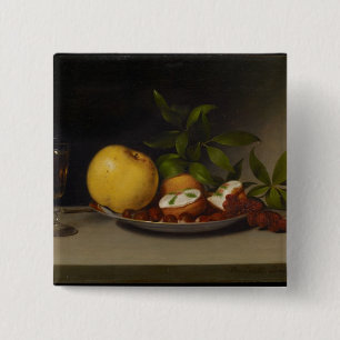 Stillleben mit Frucht, Kuchen und Wein, 1821 Button