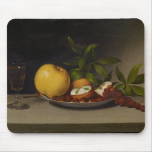 Stillleben mit Frucht, Kuchen und Wein, 1821 Mousepad