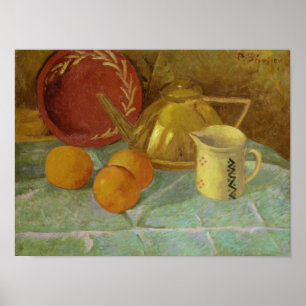 Stillleben mit Frucht & Pitcher oder Poster