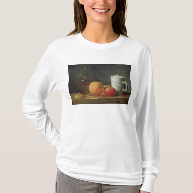 Stillleben mit Frucht-und Wein-Flasche T-Shirt (Vorderseite)