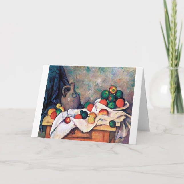 Stillleben mit Früchten, Paul Cezanne Karte (Vorderseite)