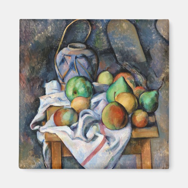 Stillleben mit Früchten, Paul Cezanne Magnet (Vorne)