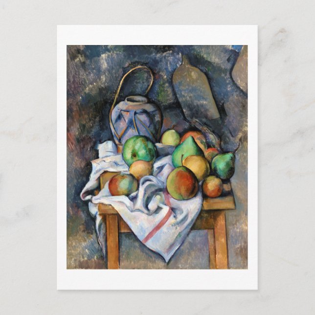 Stillleben mit Früchten, Paul Cezanne Postkarte (Vorderseite)