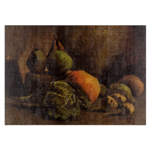 Stillleben mit Gemüse und Früchten von Van Gogh Schneidebrett