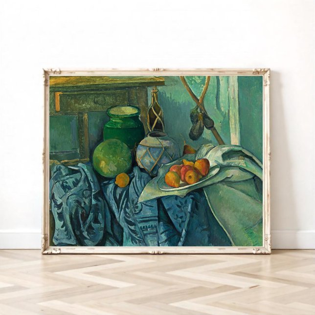 Stillleben mit Ginger Jar und Eggplants, Cezanne Poster (Von Creator hochgeladen)