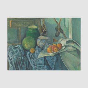 Stillleben mit Ginger Jar und Eggplants, Cezanne Seidenpapier