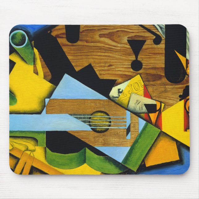 Stillleben mit Gitarre von Juan Gris Mousepad (Vorne)