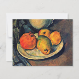 Stillleben mit Granatapfel und Birnen Einladung