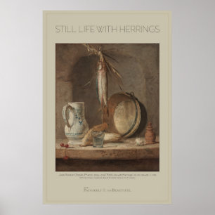 Stillleben mit Herings   Chardin 24x36   Groß Poster