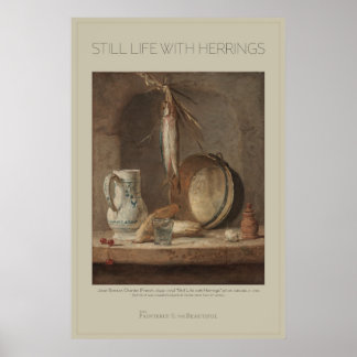 Stillleben mit Herings | Chardin 24x36 | Groß Poster