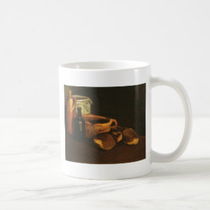 Stillleben mit Holzschuhen und Töpfen, Van Gogh Kaffeetasse
