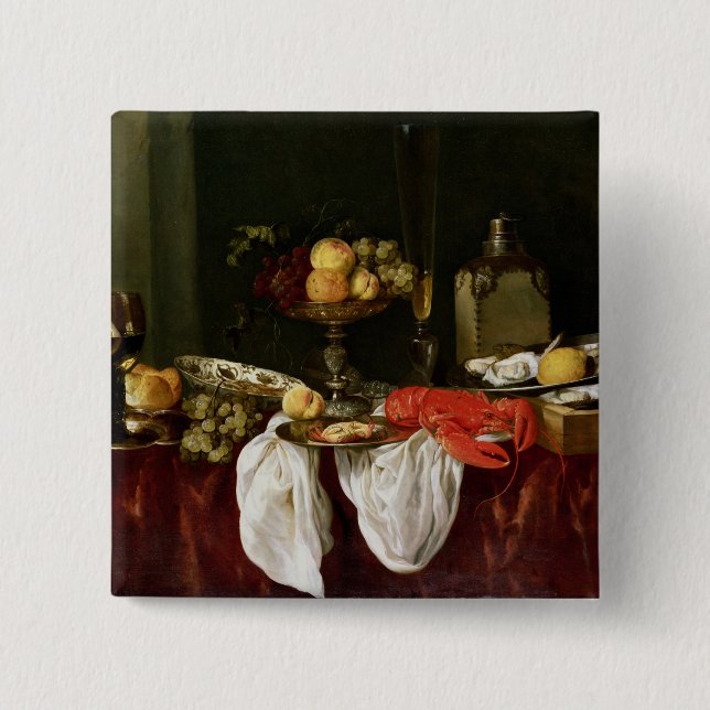 Stillleben mit Hummer Button (Vorderseite)