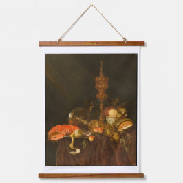 Stillleben mit Hummer und Fruchttapestern Wandteppich Mit Holzrahmen