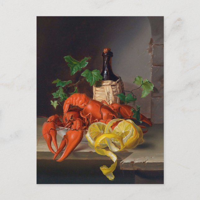Stillleben mit Hummer von Anonymous Postkarte (Vorderseite)