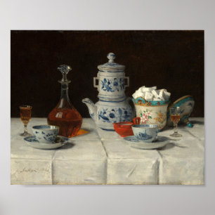 Stillleben mit Kaffee-Einstellung   Albert Anker Poster