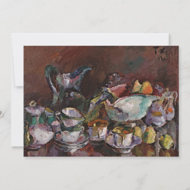 Stillleben mit Kaffeekuchen | Anton Faistauer (Vorderseite)