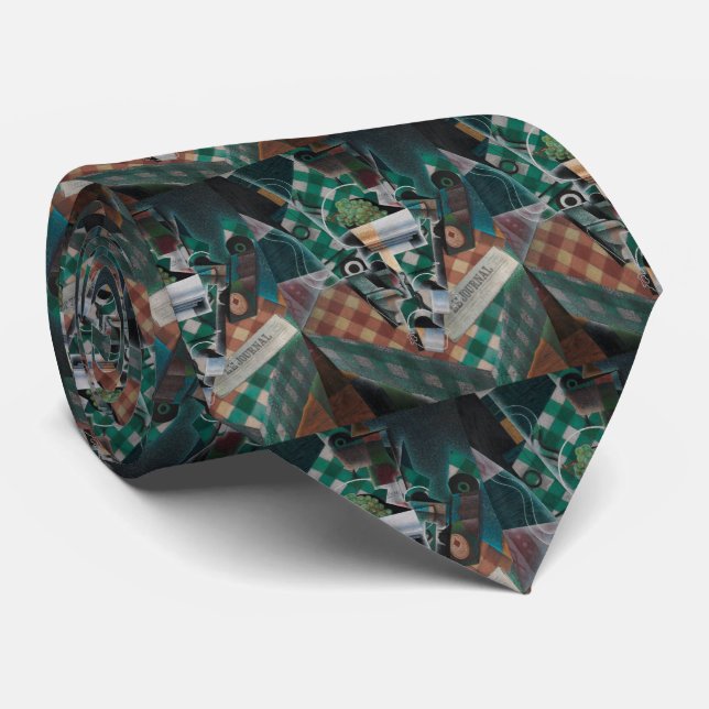 Stillleben mit karierter Tischdecke von Juan Gris Krawatte (Gerollt)