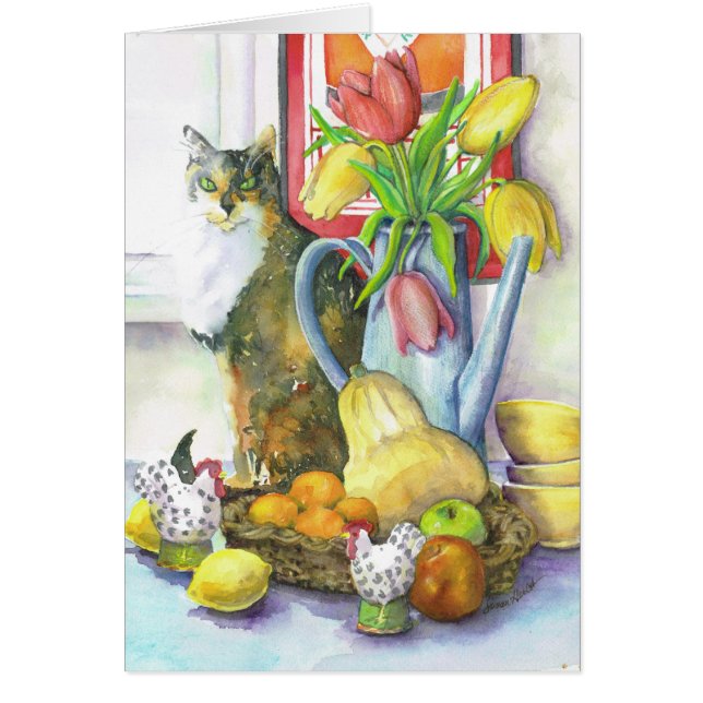 Stillleben mit Katze (Vorne)