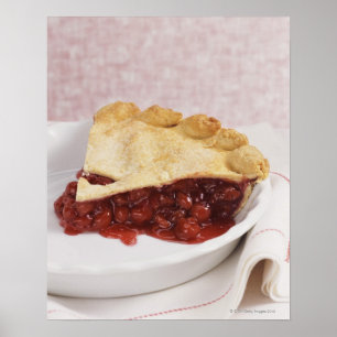 Stillleben mit Kirschkuchen Poster