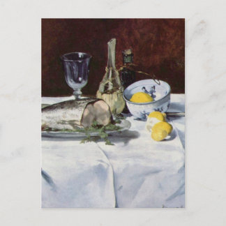 Stillleben mit Lachs - Edouard Manet Postkarte