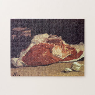 Stillleben mit Meat Monet Schöne Kunst Puzzle