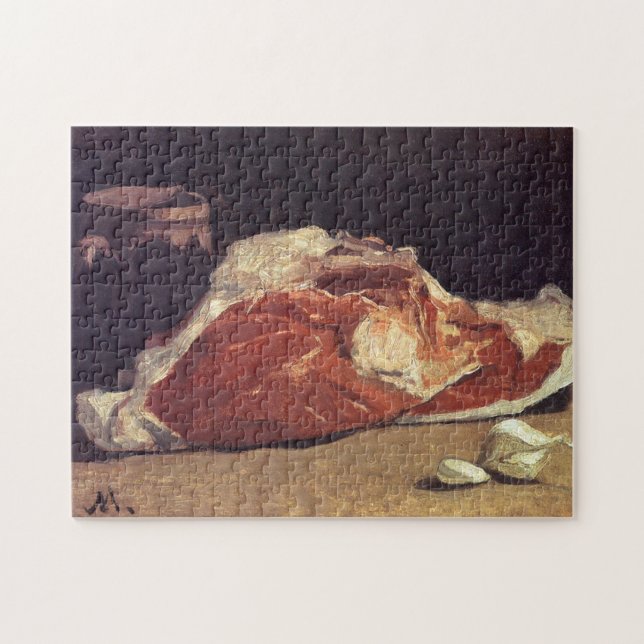 Stillleben mit Meat Monet Schöne Kunst Puzzle (Horizontal)