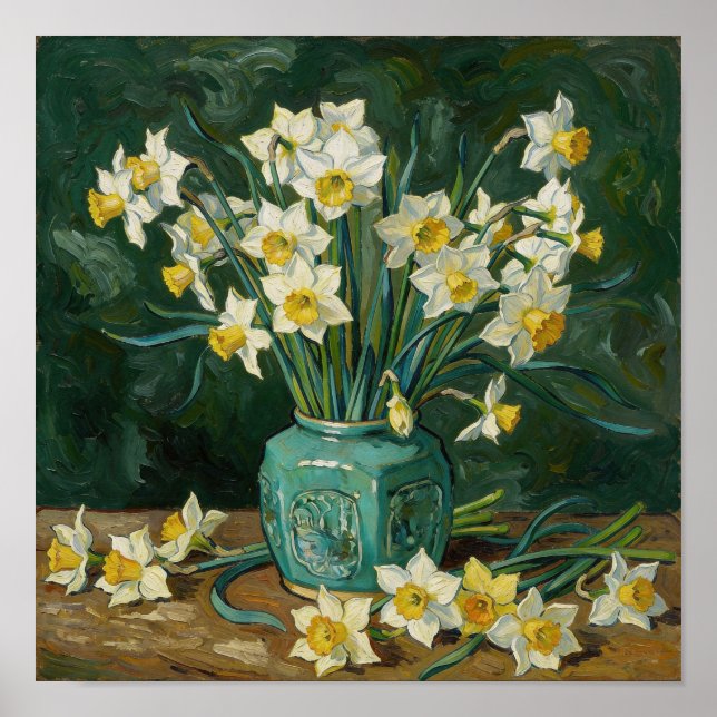 Stillleben mit Narzissen nach Van Gogh Poster (Vorne)
