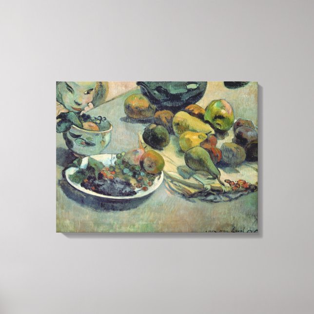 Stillleben mit Obst, 1888 Leinwanddruck (Vorderseite)