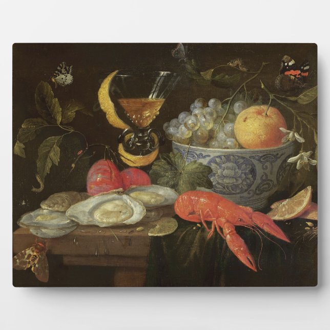Stillleben mit Obst und Muschel Fisch, 1653 (Öl au Fotoplatte (Vorderseite)