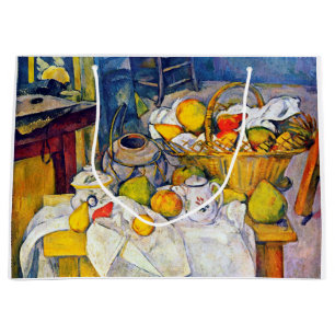 Stillleben mit Obstkorb, Paul Cezanne Große Geschenktüte
