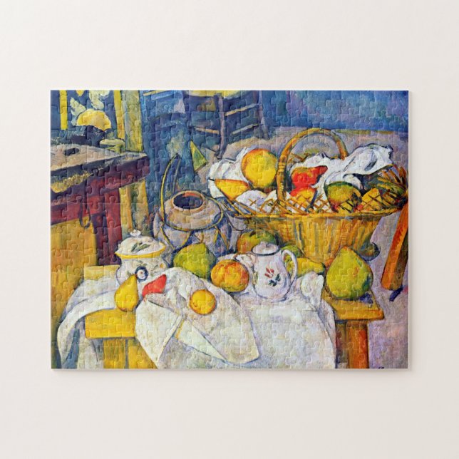 Stillleben mit Obstkorb, Paul Cezanne Puzzle (Horizontal)