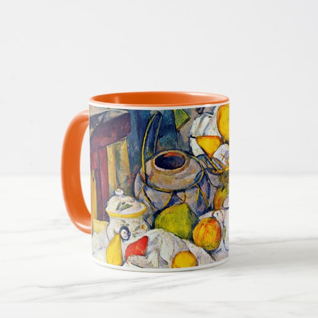 Stillleben mit Obstkorb, Paul Cezanne Tasse (Vorderseite Links)