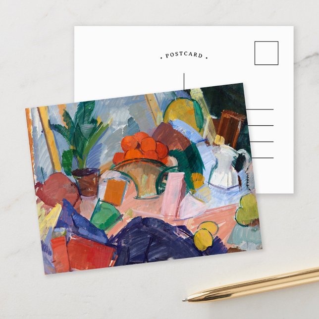 Stillleben mit Orangen in einem Korb | Edvard Weie Postkarte (Von Creator hochgeladen)