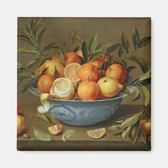 Stillleben mit Orangen und Zitronen Magnet (Vorne)