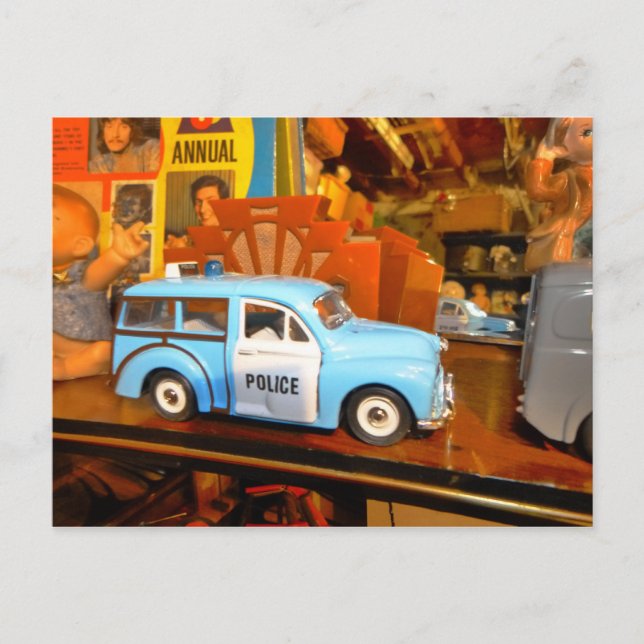 Stillleben mit Panda-Auto Postkarte (Vorderseite)