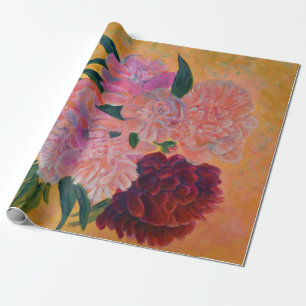 Stillleben mit Peonies-Malerei Geschenkpapier
