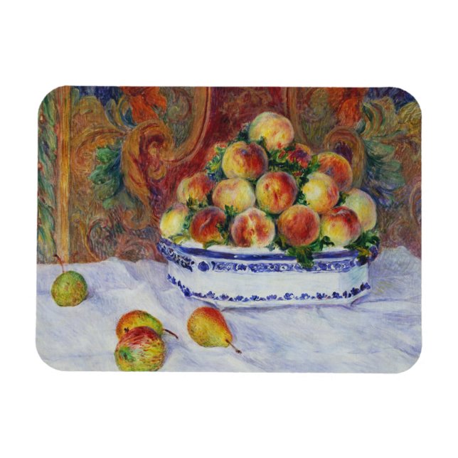 Stillleben mit Pfirsichen, Renoir Magnet (Horizontal)