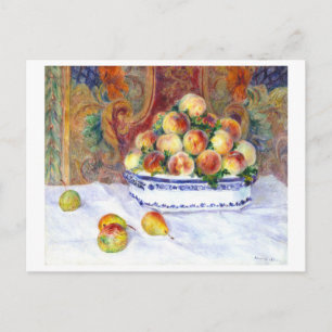 Stillleben mit Pfirsichen von Auguste Renoir (1881 Postkarte