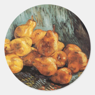 Stillleben mit Quittenbirnen von Vincent van Gogh Runder Aufkleber
