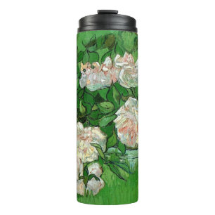 Stillleben mit rosa Rosen von Vincent van Gogh Thermosbecher