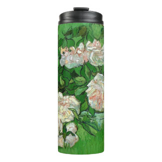 Stillleben mit rosa Rosen von Vincent van Gogh Thermosbecher