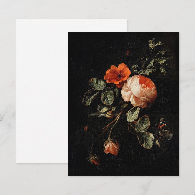 Stillleben mit Rose (Vorne/Hinten)