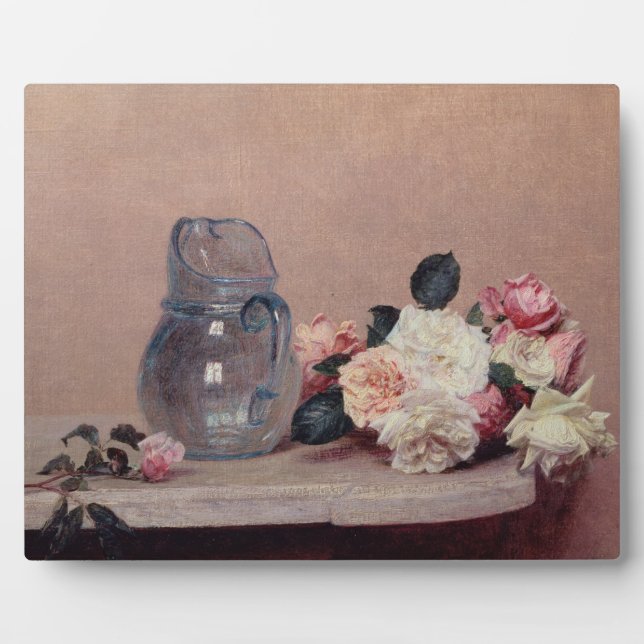 Stillleben mit Rose, 1889 (Öl auf Leinwand) Fotoplatte (Vorderseite)