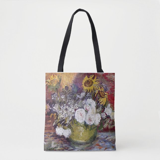 Stillleben mit Rose und Sonnenblumen - Van Gogh (Vorderseite)