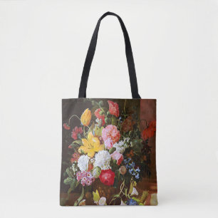 Stillleben mit Rosen, Tulpen und Veilchen